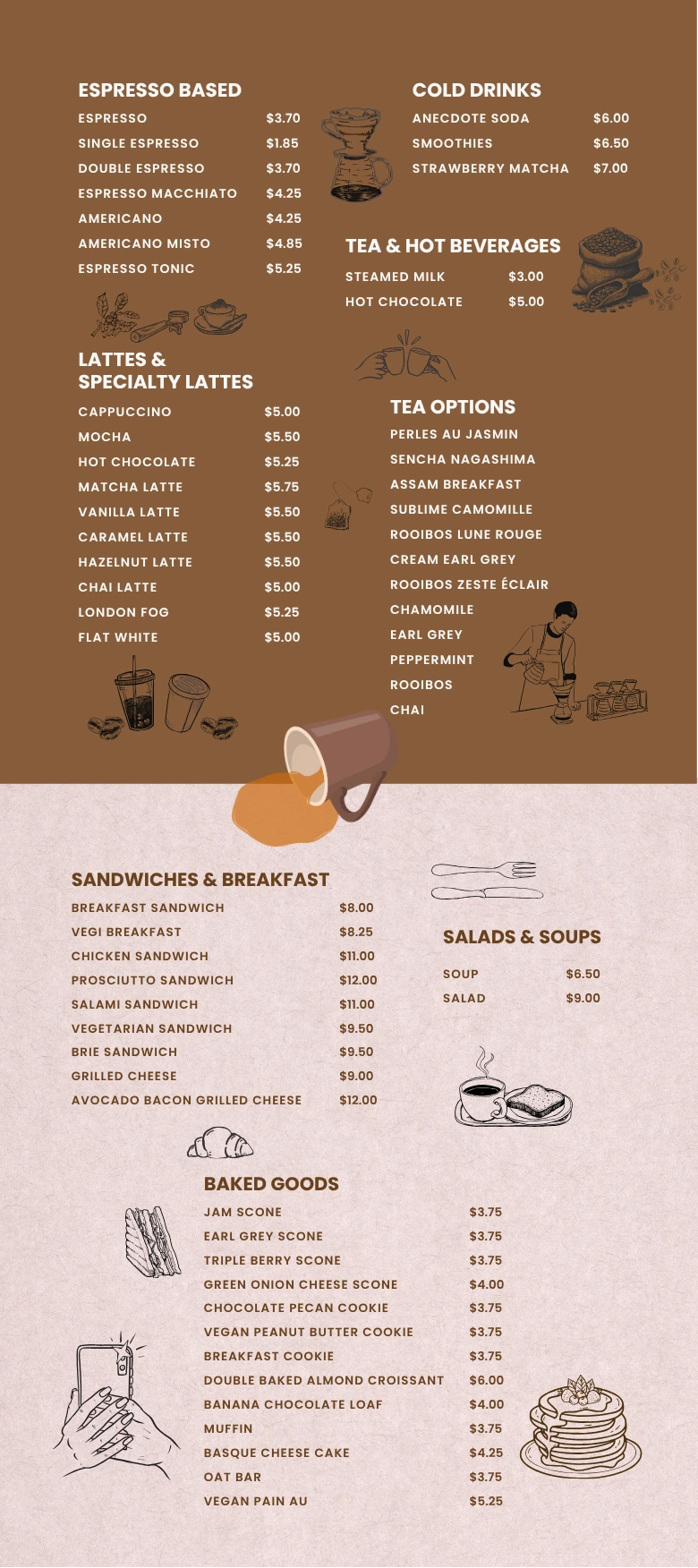 Menu for smaller screens